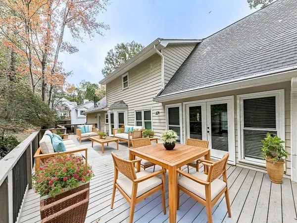 a view of a house with a deck