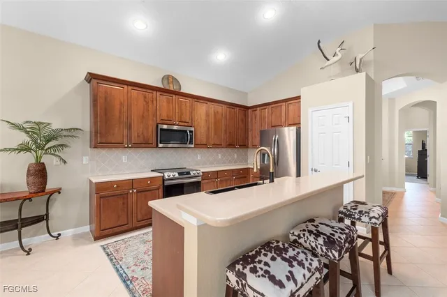 a view of a swimming pool with a yard