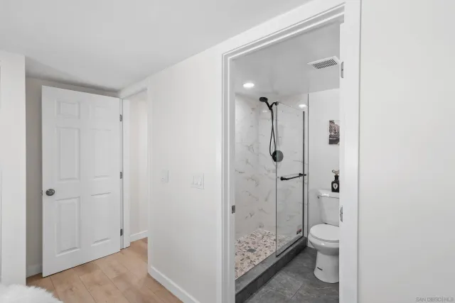 a view of bathroom with shower