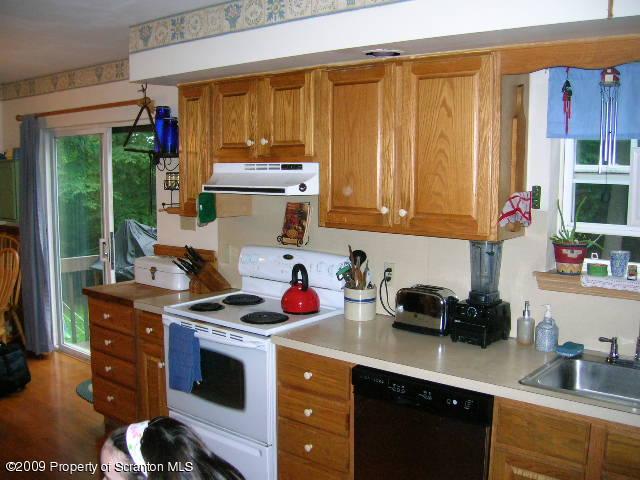 284 Long Mountain Road Effort, PA 18330 - Photo 6 of 20 a kitchen with a stove a sink dishwasher and a refrigerator with wooden floor