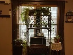 a bathroom with a mirror