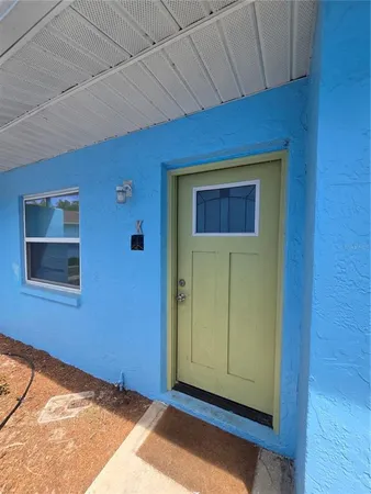 a view of front door
