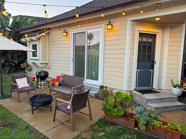 a outdoor space with a couch