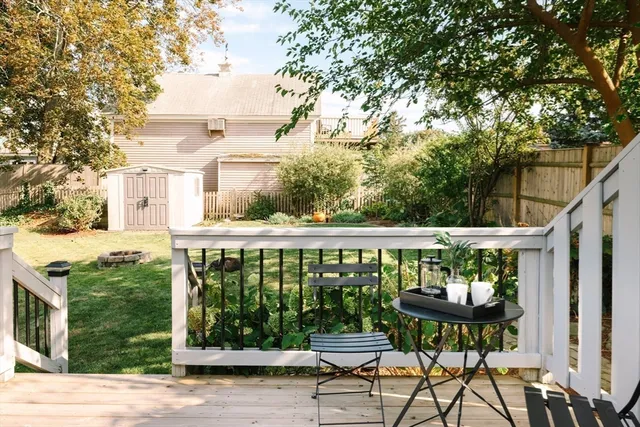 a view of a chairs on the roof deck