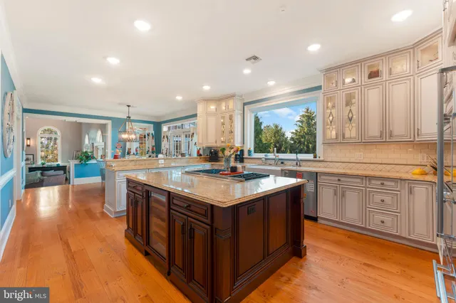 a bathroom with a mirror and a shower