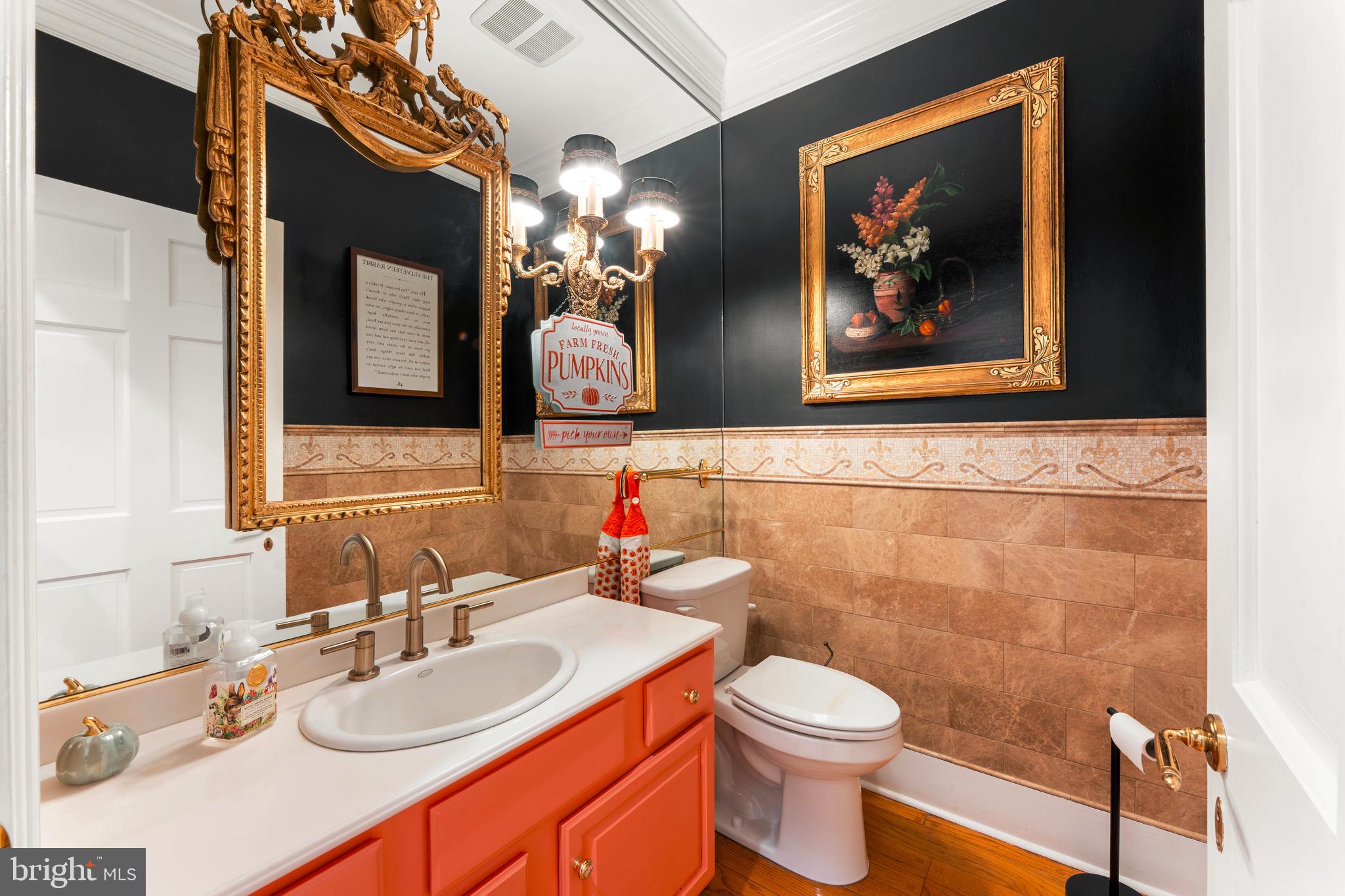 910 Old Dolington Road Newtown, PA 18940 - Photo 48 of 84 a bathroom with a toilet a sink and mirror