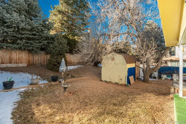 a view of a backyard