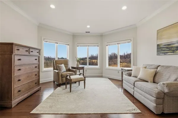 a living room with a couch and a table