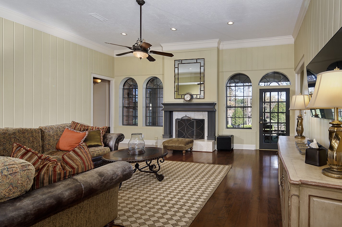 24635 West Kingscrest Circle Spring, TX 77389 - Photo 11 of 38 a living room with furniture fireplace and window