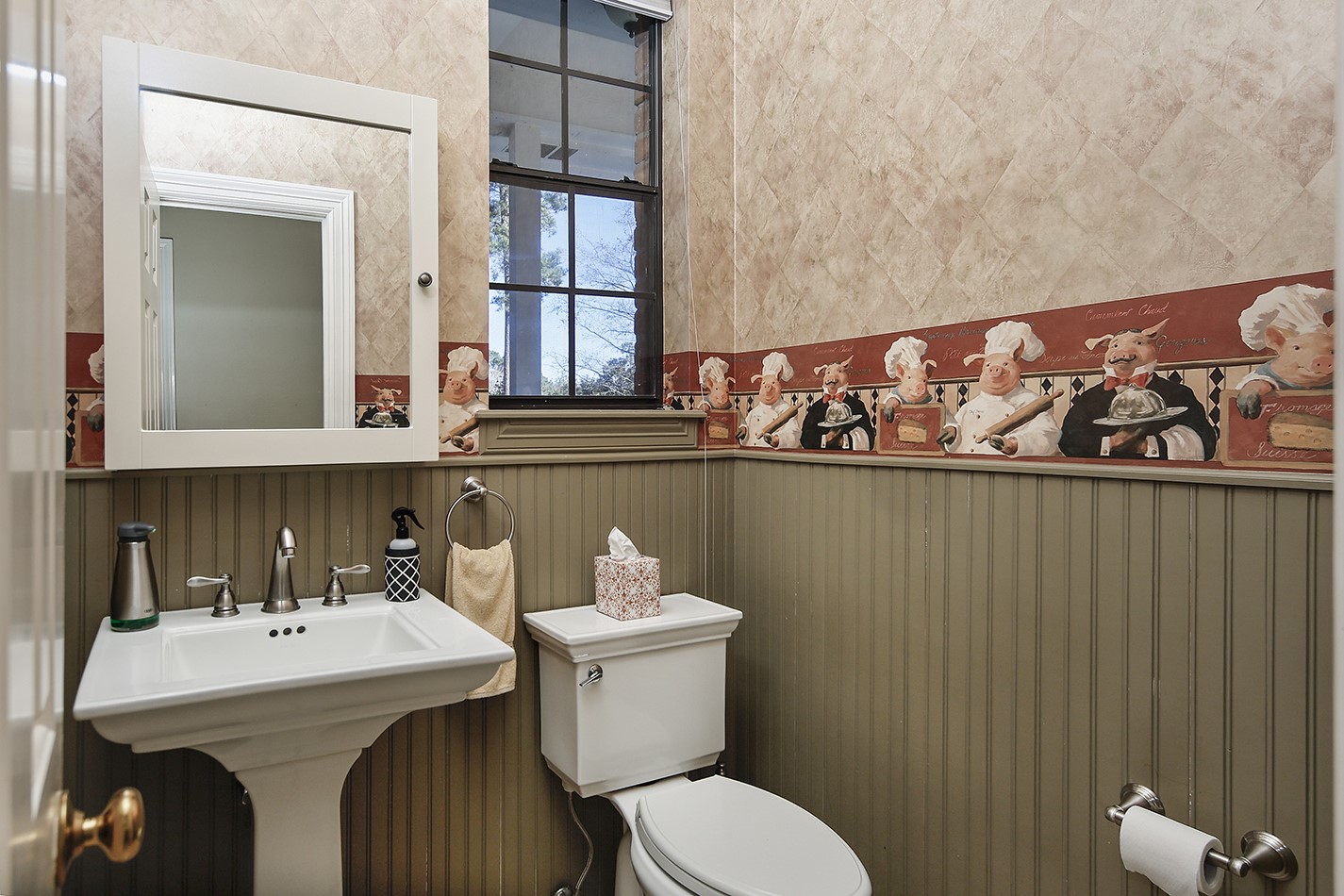 24635 West Kingscrest Circle Spring, TX 77389 - Photo 17 of 38 a bathroom with a sink mirror and toilet