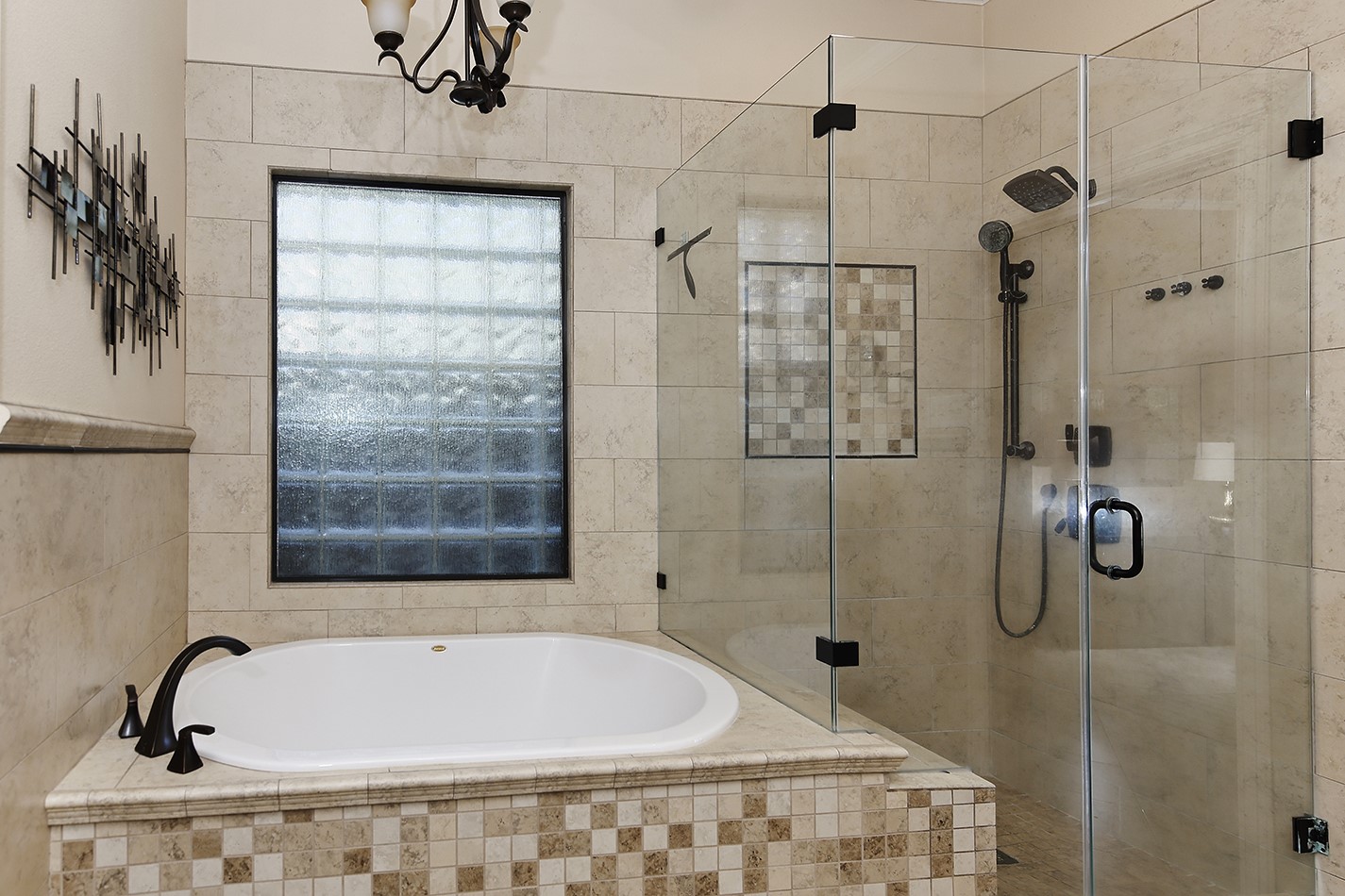 24635 West Kingscrest Circle Spring, TX 77389 - Photo 22 of 38 a bathroom with a bath tub and shower