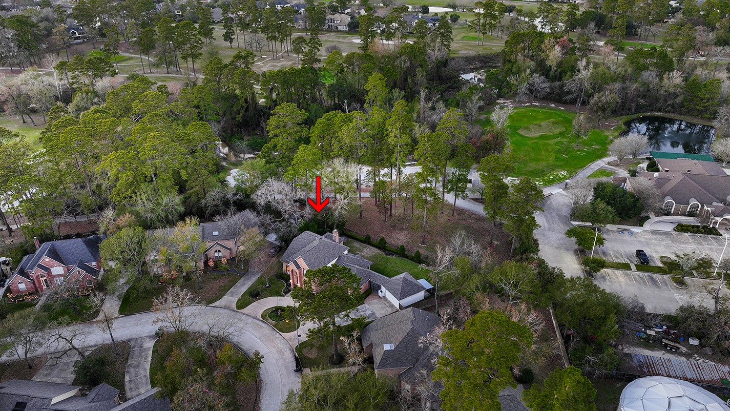 24635 West Kingscrest Circle Spring, TX 77389 - Photo 37 of 38 an aerial view of a house with a yard