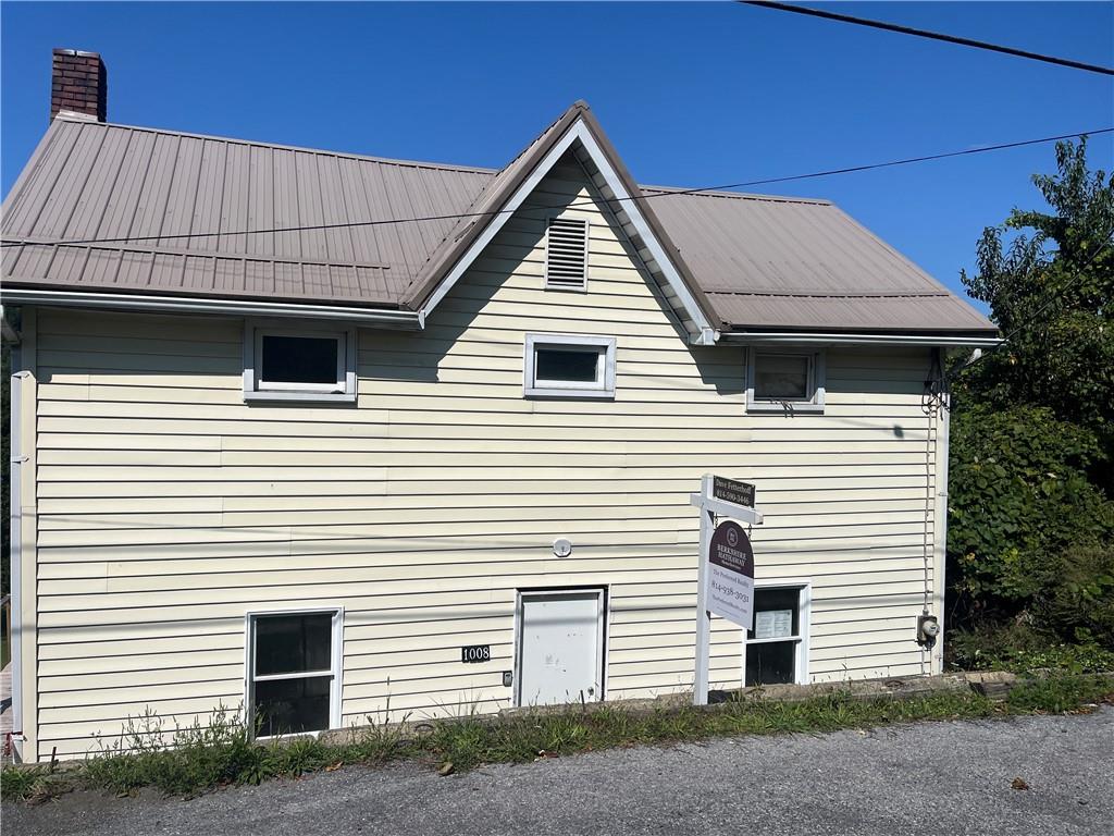 a front view of a house