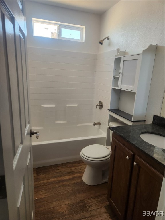 60784 Stagemans Road Landers, CA 92285 - Photo 5 of 9 a bathroom with a granite countertop toilet a sink and bathtub