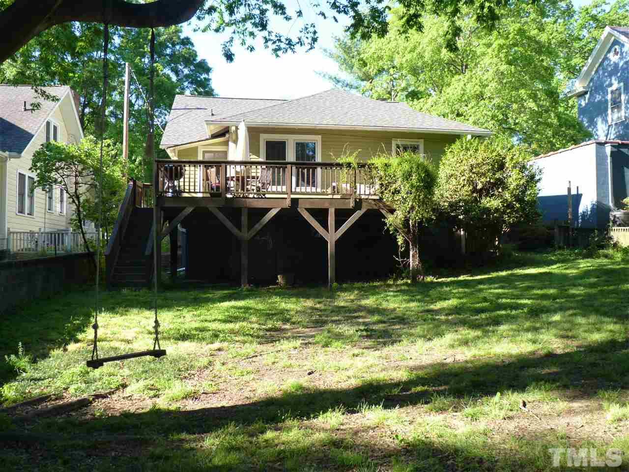 807 West South Street Raleigh, NC 27603 - Photo 27 of 30 Cute swing in the tree, large deck, huge shed, flat back yard = perfection!