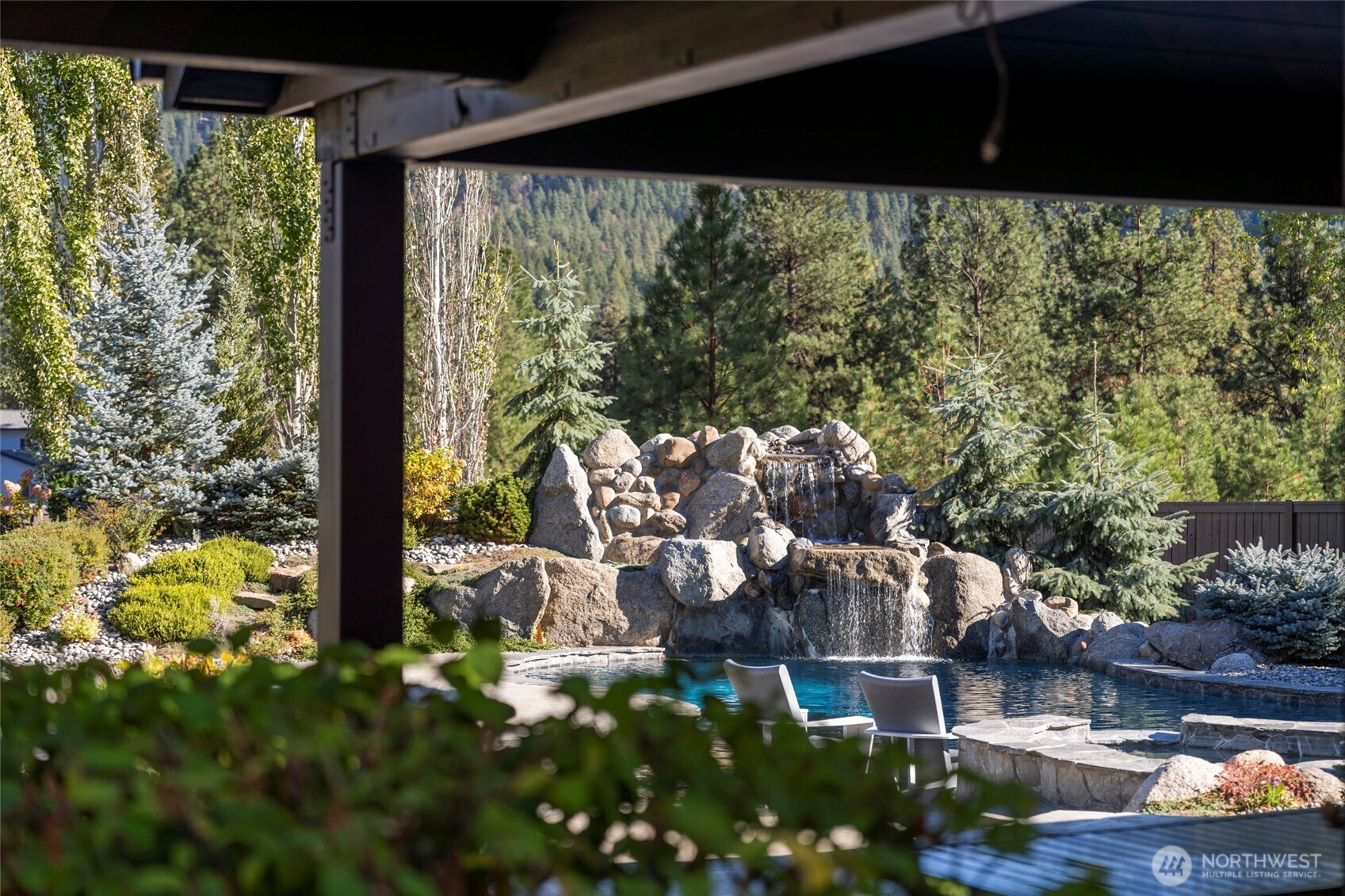 8105 Icicle Road Leavenworth, WA 98826 - Photo 22 of 40 a view of yard from balcony