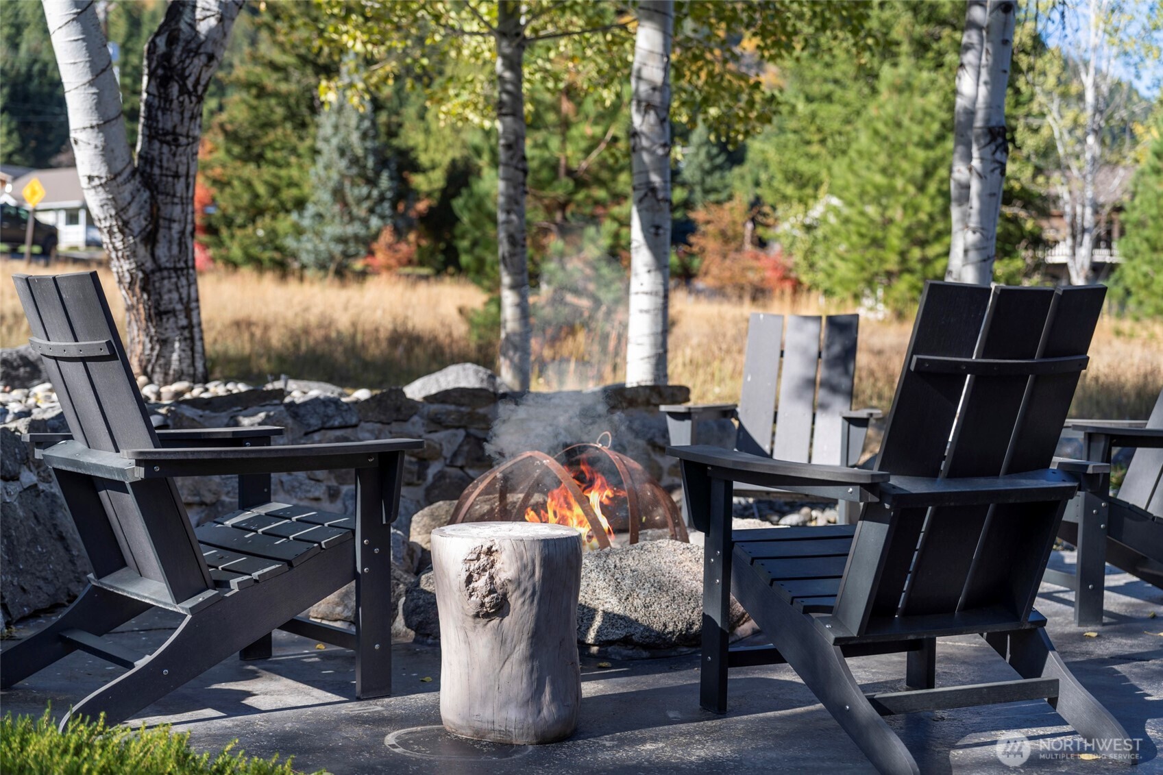 8105 Icicle Road Leavenworth, WA 98826 - Photo 6 of 40 a view of an outdoor space with seating