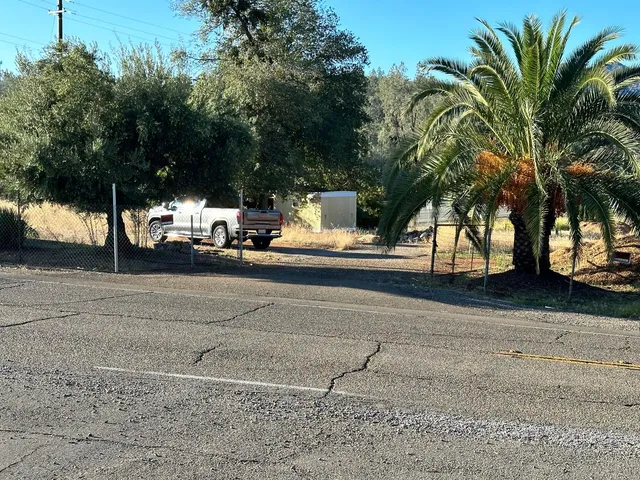 a view of road with trees