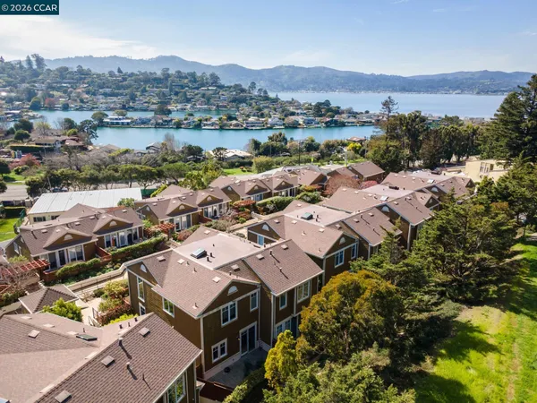 an aerial view of multiple house