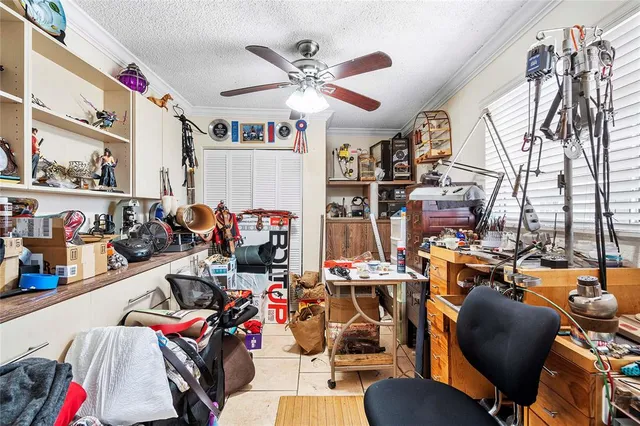 a view of a workspace with lots of stuff