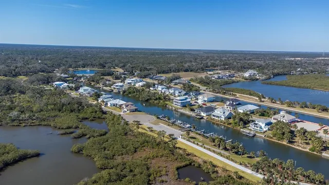 an aerial view of multiple house