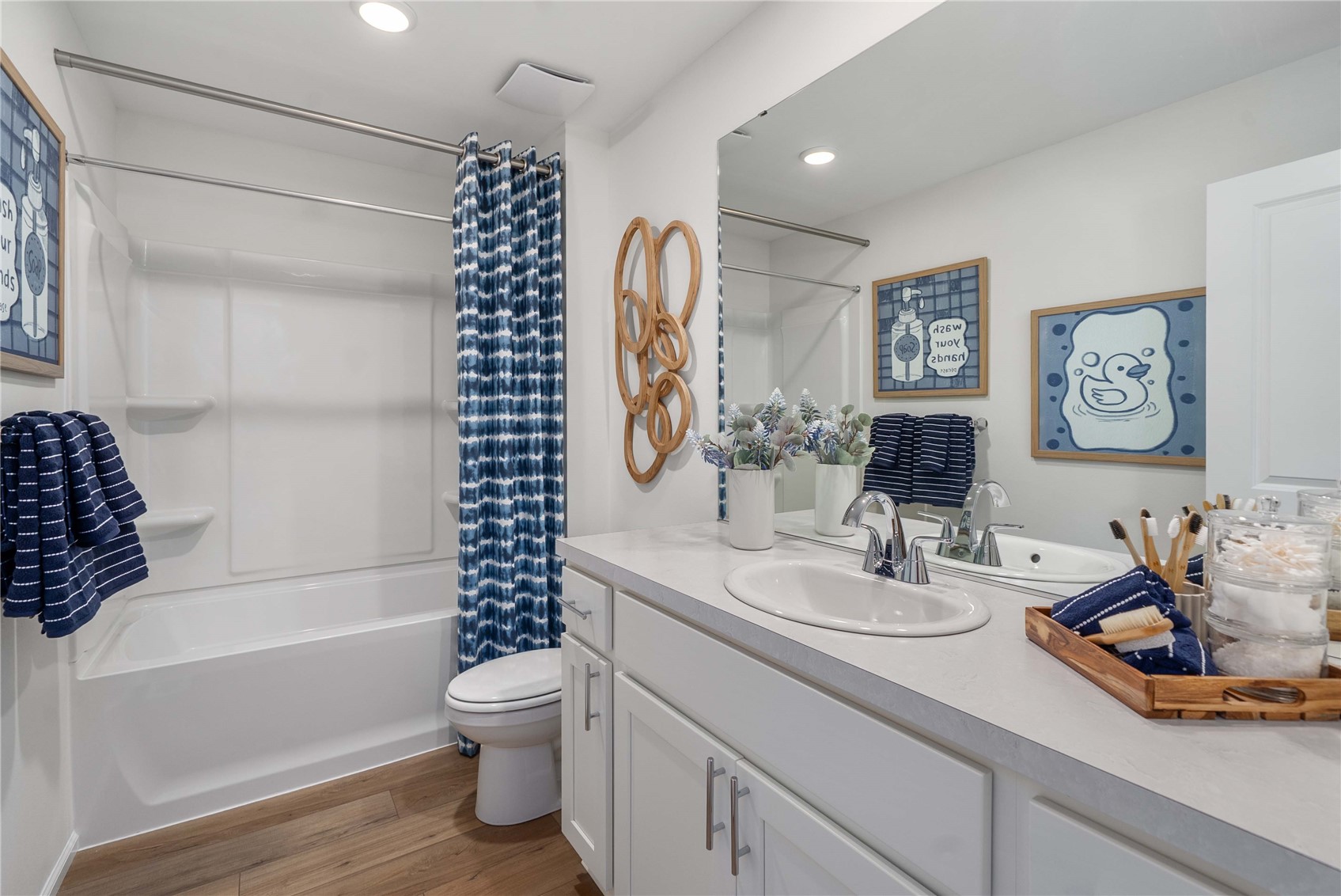 13411 324th Avenue Southeast Sultan, WA 98294 - Photo 15 of 23 a bathroom with a bathtub a sink and a large mirror