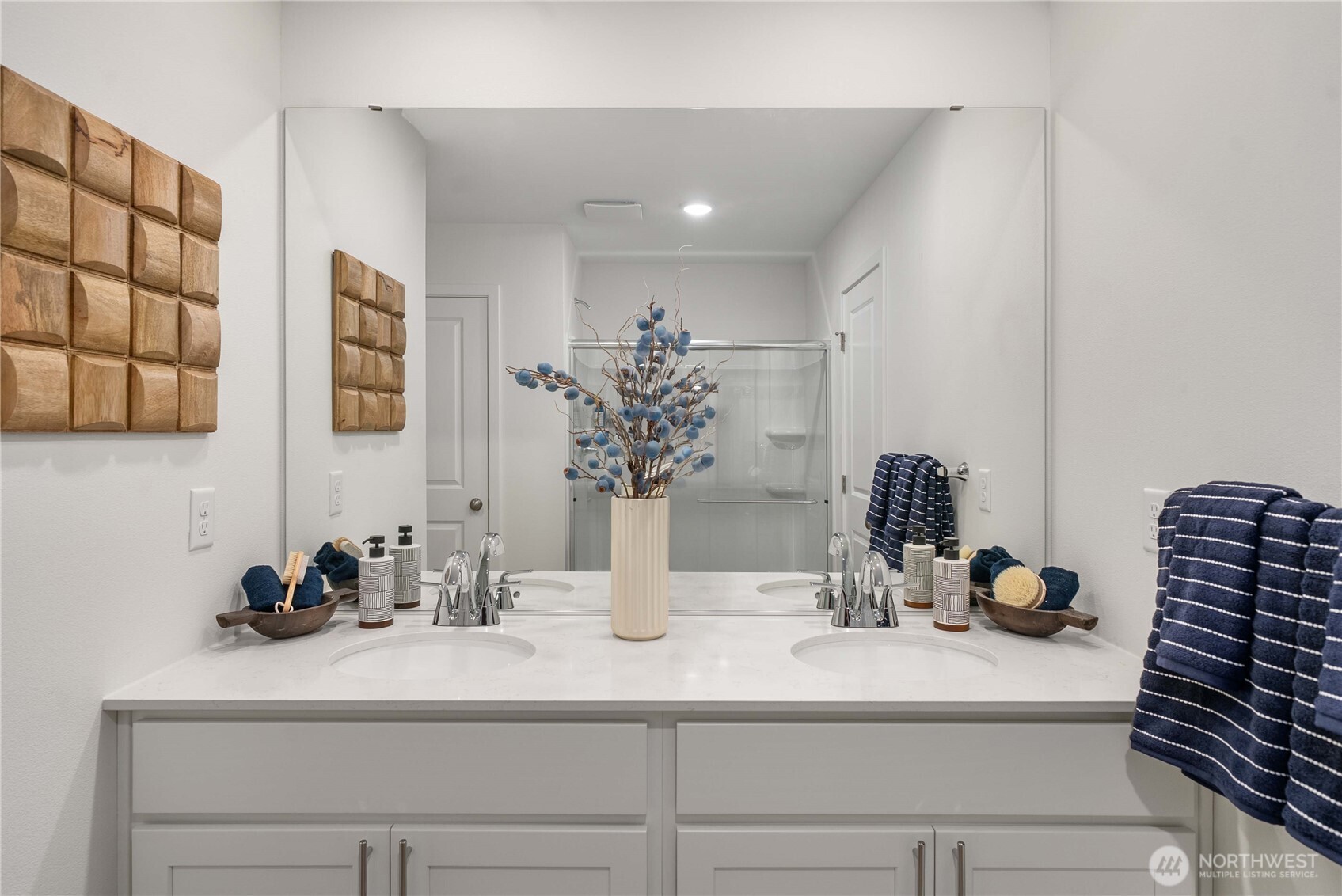 13411 324th Avenue Southeast Sultan, WA 98294 - Photo 21 of 23 a bathroom with a sink double vanity and a mirror