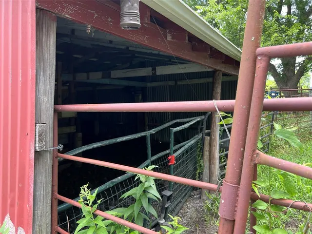 a backyard of a house with lots of green space and fountain