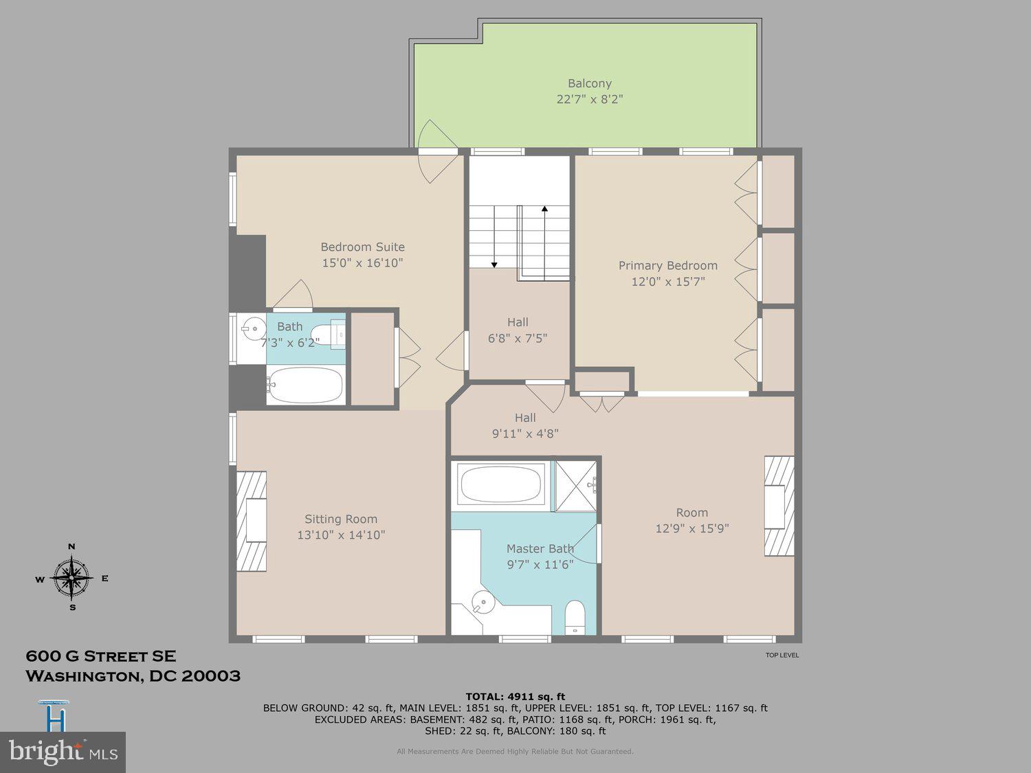 600 G Street Southeast Washington, DC 20003 - Photo 46 of 46 Third floor plan
