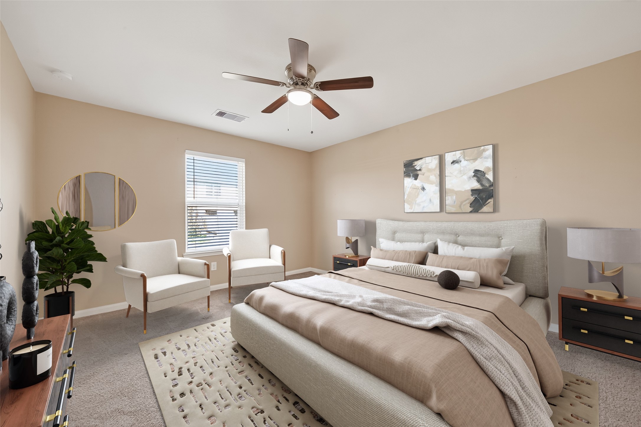 2319 Seabourne Trails Road Rosenberg, TX 77469 - Photo 19 of 36 a bedroom with a large bed and a window