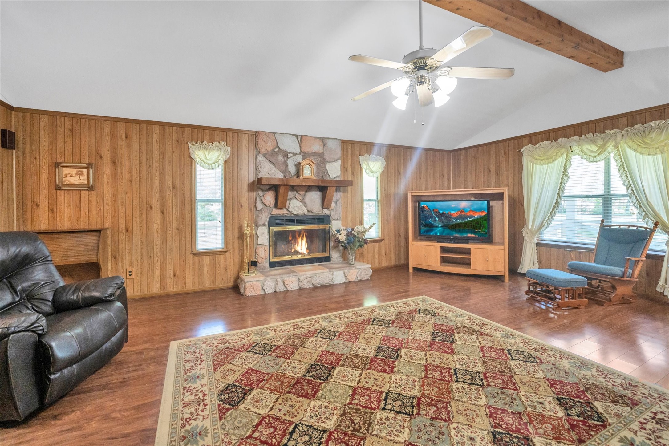 3197 Mann Road Conroe, TX 77303 - Photo 22 of 48 a living room with furniture and a large window