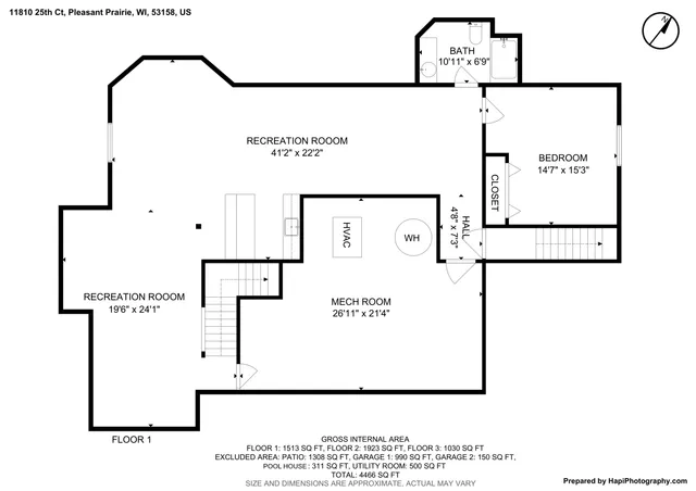 $1,150,000 | 11810 25th Court, Pleasant Prairie, WI 53158