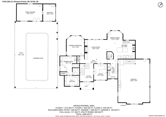 $1,150,000 | 11810 25th Court, Pleasant Prairie, WI 53158