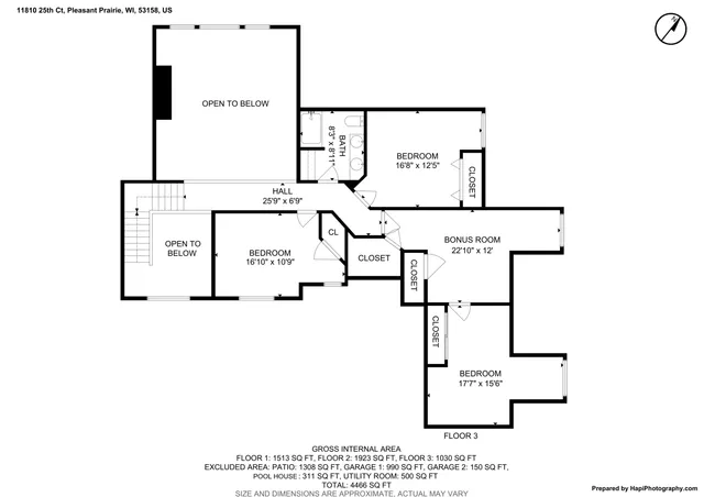 $1,150,000 | 11810 25th Court, Pleasant Prairie, WI 53158