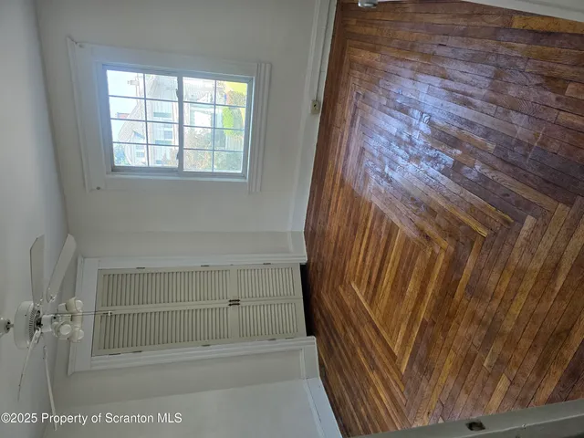 a bathroom with a window