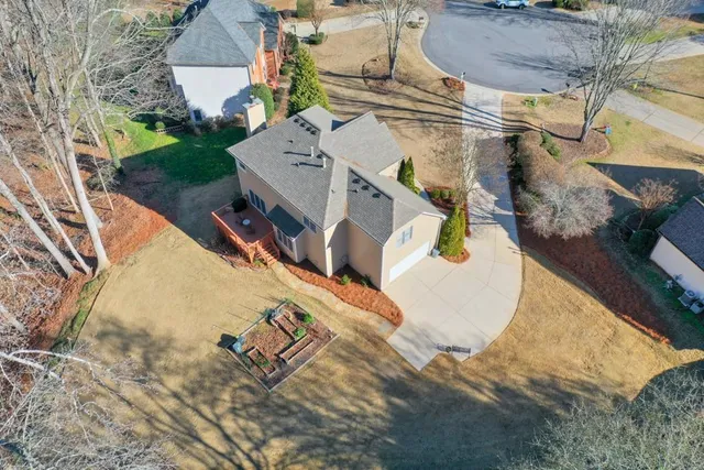 an aerial view of multiple house
