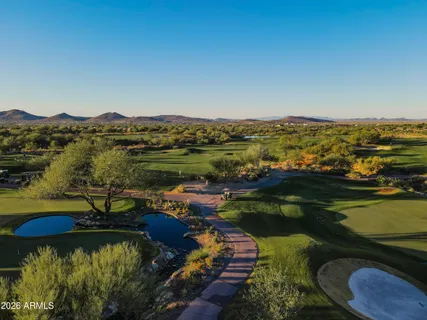 a view of a lake with a city