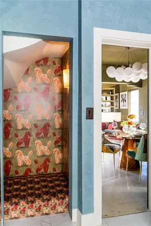 a view of a living room and a window