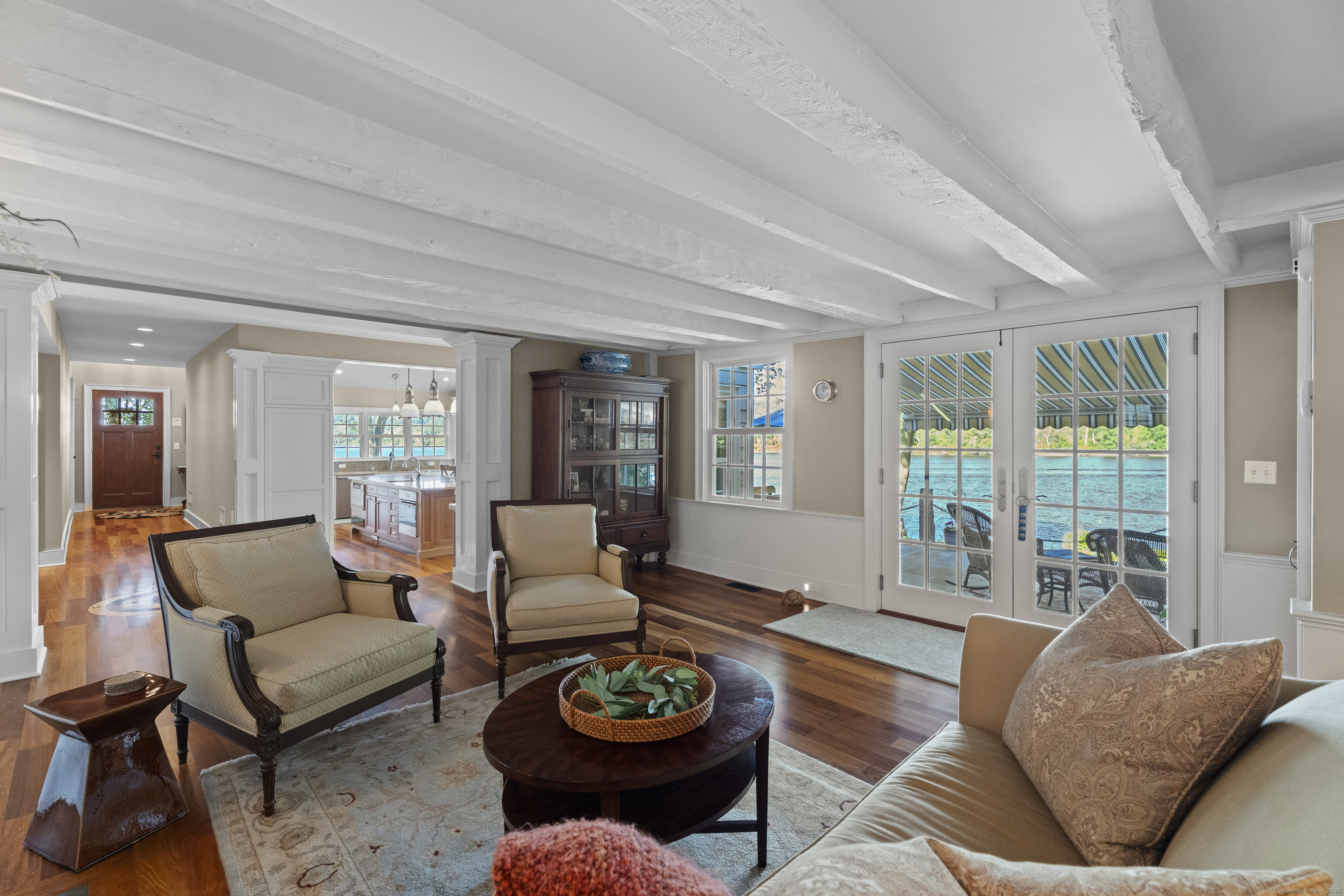 288 Middlesex Turnpike Chester, CT 06412 - Photo 12 of 38 The living room. French doors lead to the terrace.