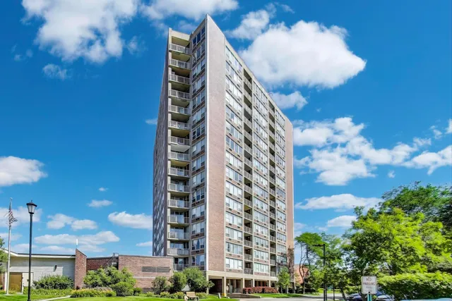 a front view of a building