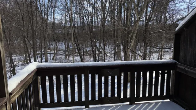 a view of wooden deck