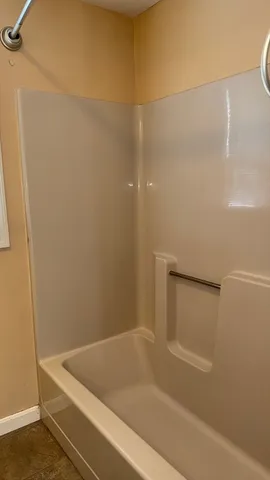 a bathroom with a tub