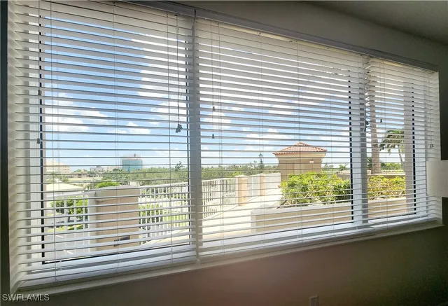 a view of a room and a window