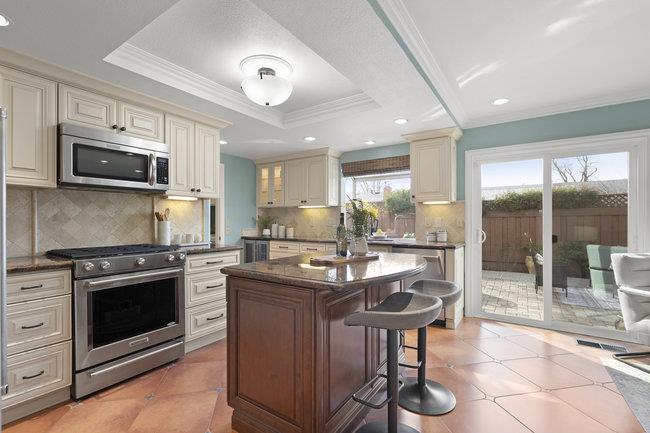 122 Jaybee Place San Jose, CA 95123 - Photo 10 of 40 a kitchen with stainless steel appliances granite countertop a stove top oven a sink and a microwave
