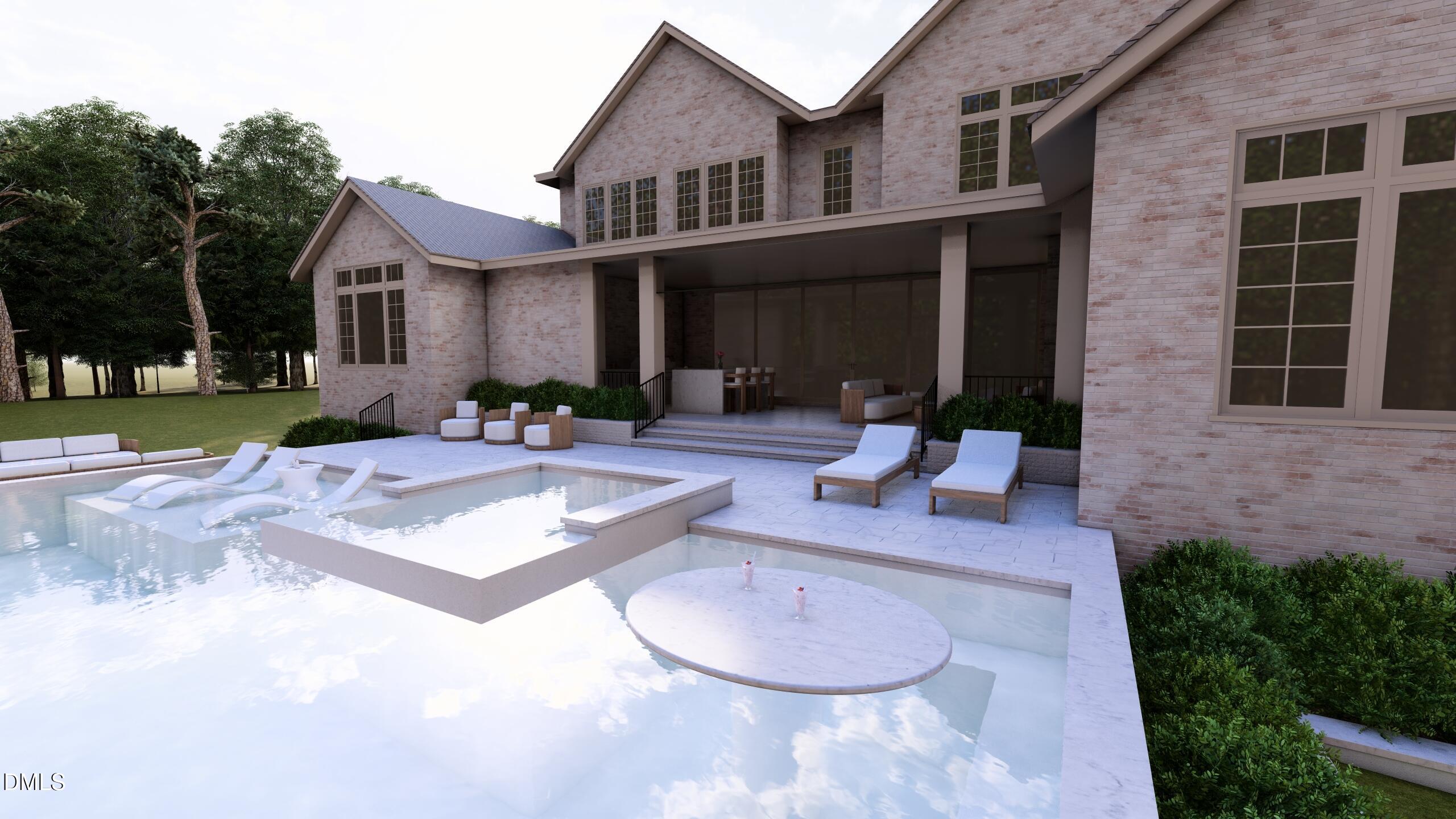 7117 North Ridge Drive Raleigh, NC 27615 - Photo 7 of 23 Pool And Spa Rendering