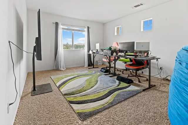 a room with musical instruments