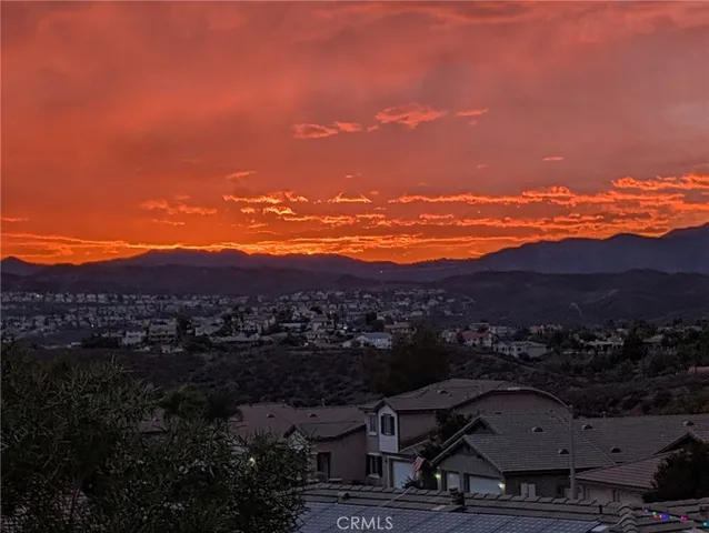 a view of city and mountain