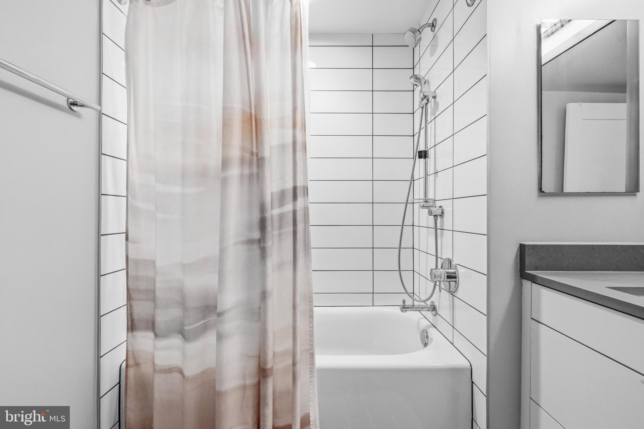 1300 4th Street Southeast, Unit 303 Washington, DC 20003 - Photo 25 of 42 a bathroom with a sink and a shower