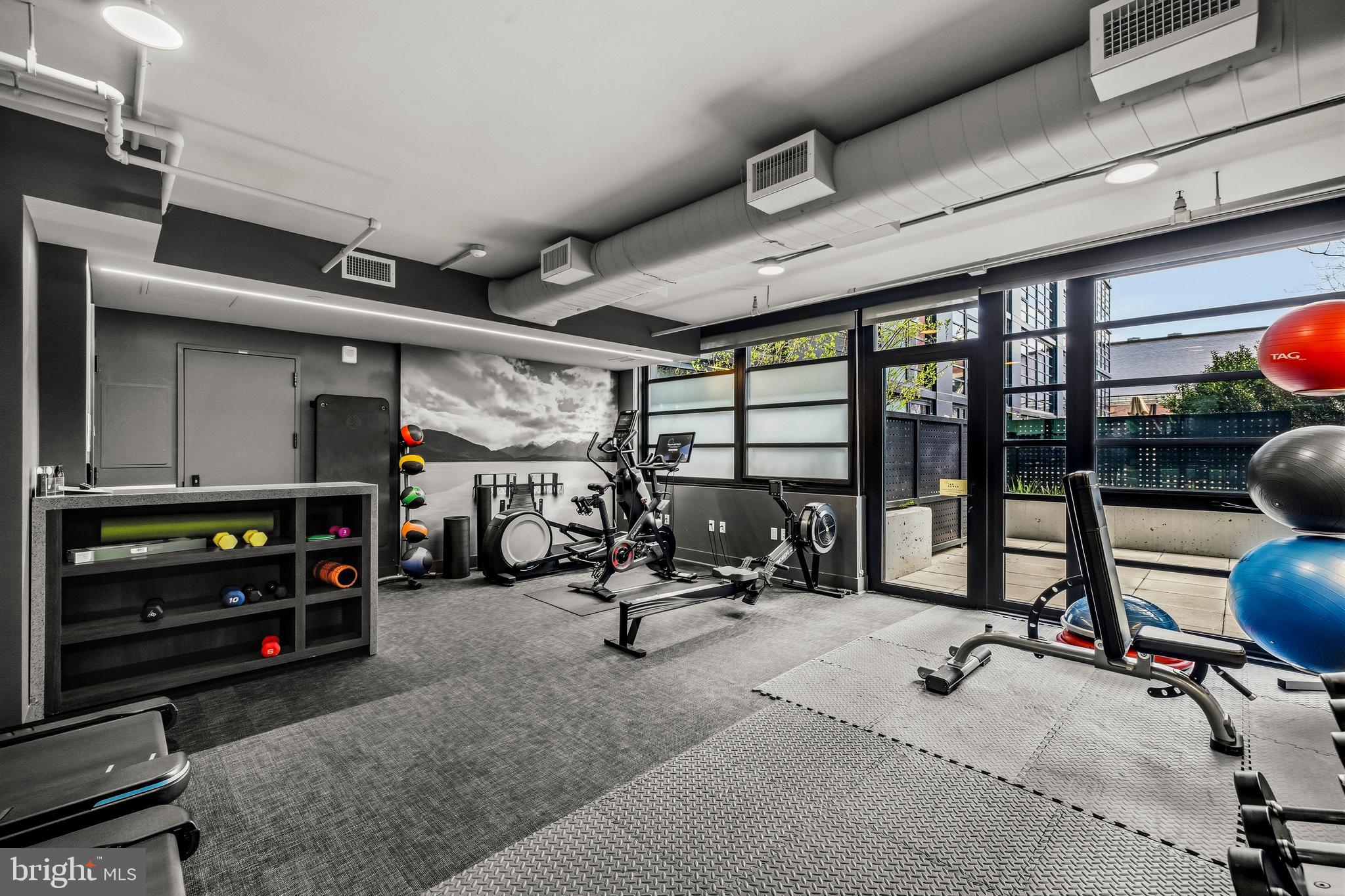 1300 4th Street Southeast, Unit 303 Washington, DC 20003 - Photo 34 of 42 a view of a room with gym equipment