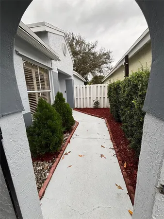 a view of backyard with garden